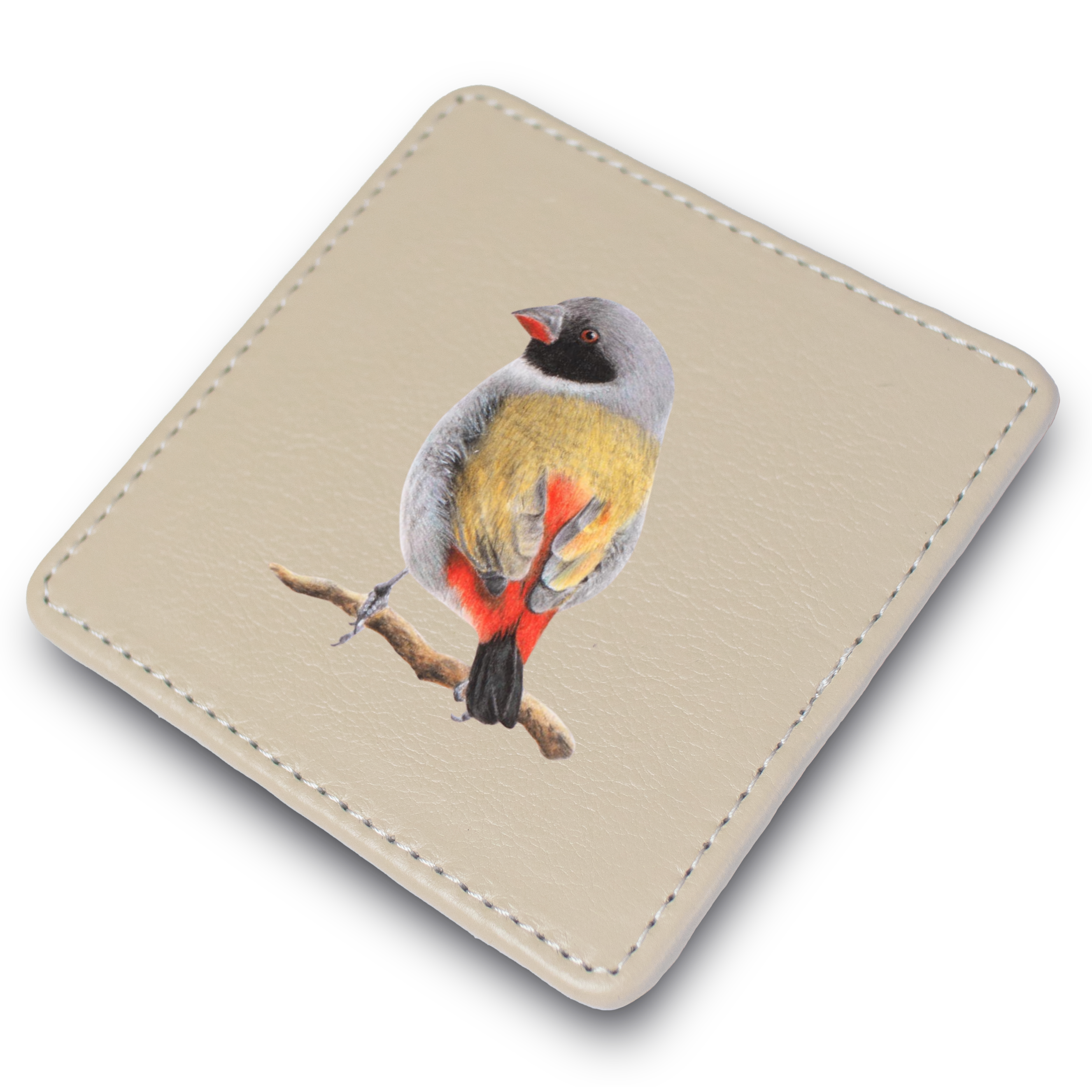 Swee Waxbill Leather Coaster