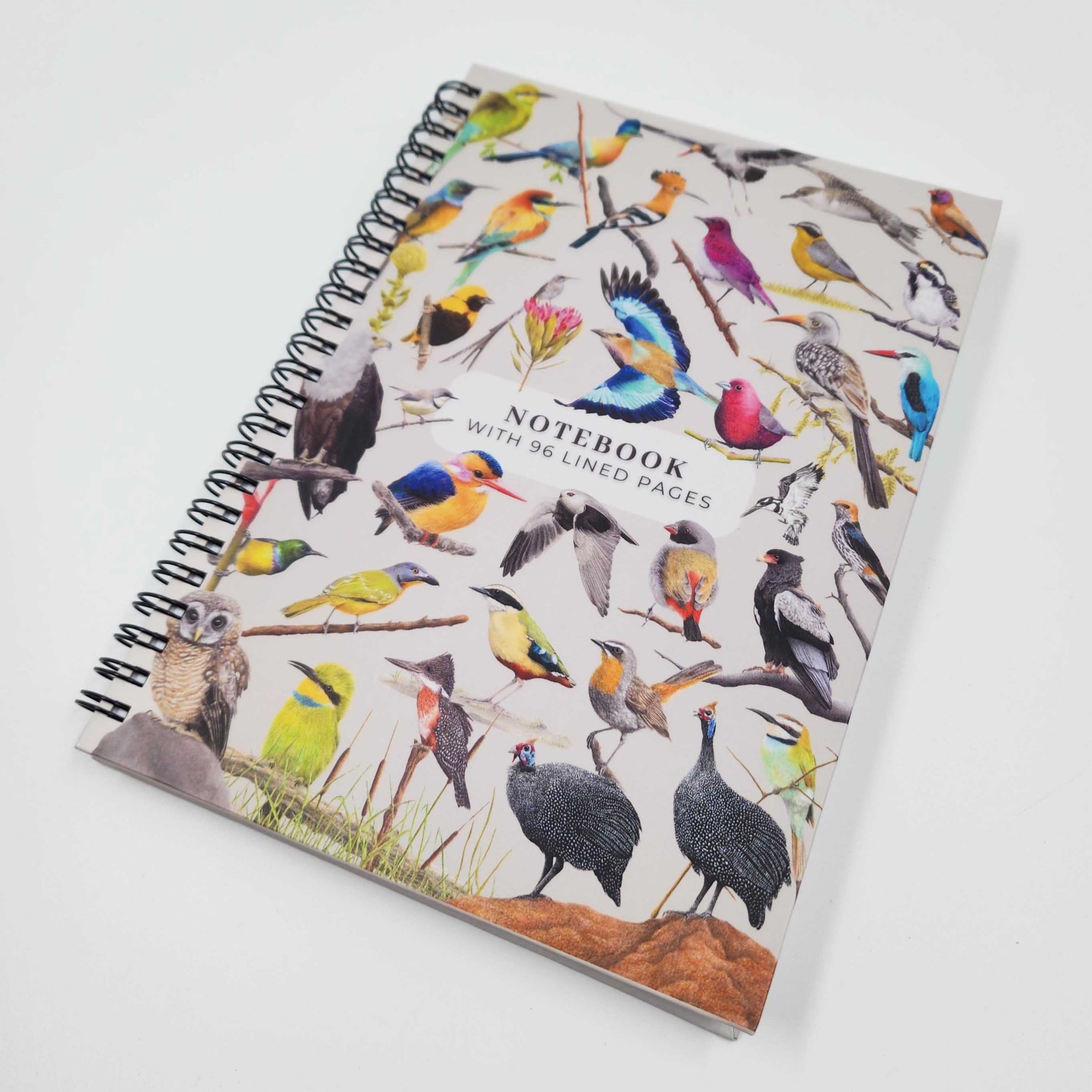 Matthew Bell Wildlife Art birds of South Africa stationery notepad with lined pages, the perfect gift