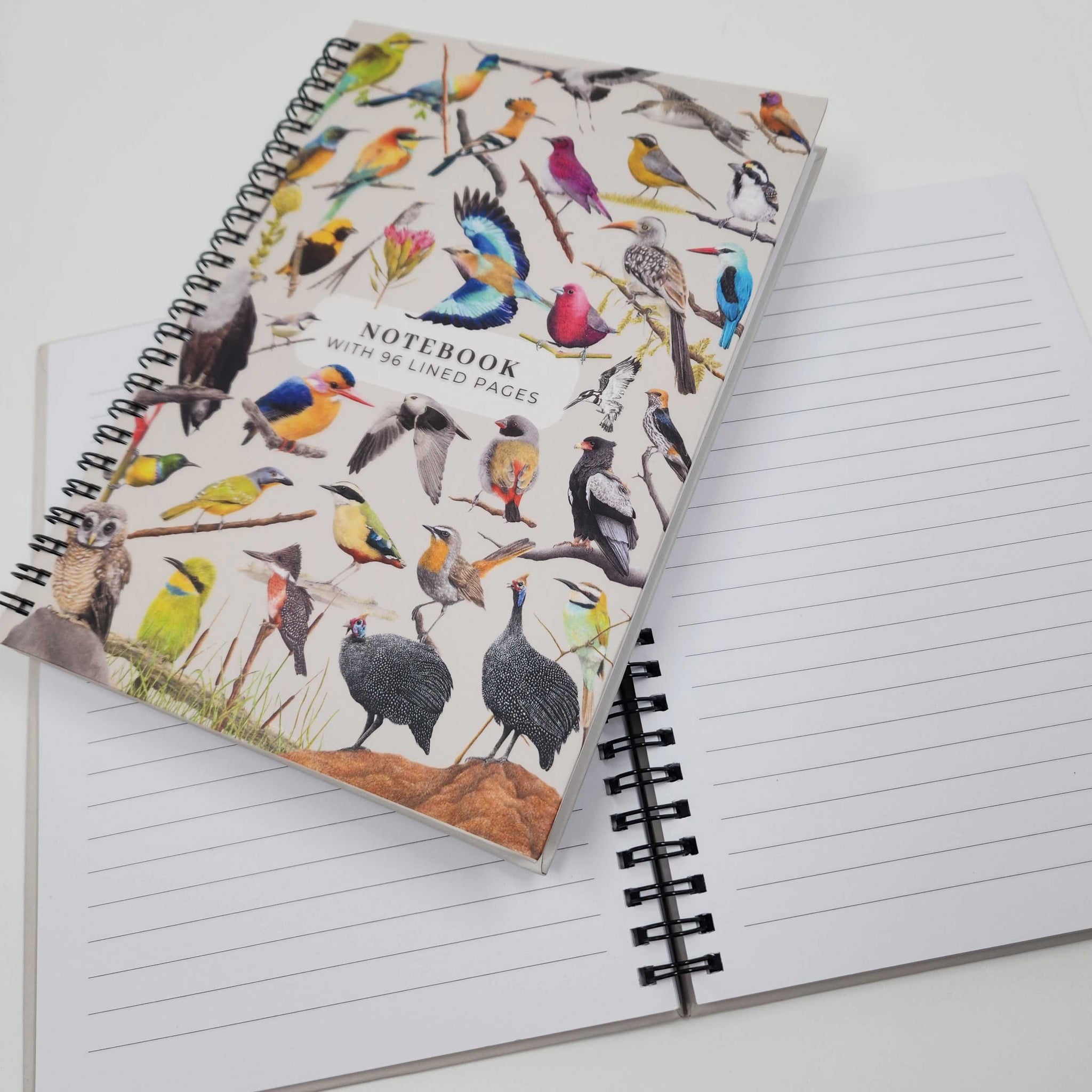 Matthew Bell Wildlife Art birds of South Africa stationery notepad with lined pages, the perfect gift