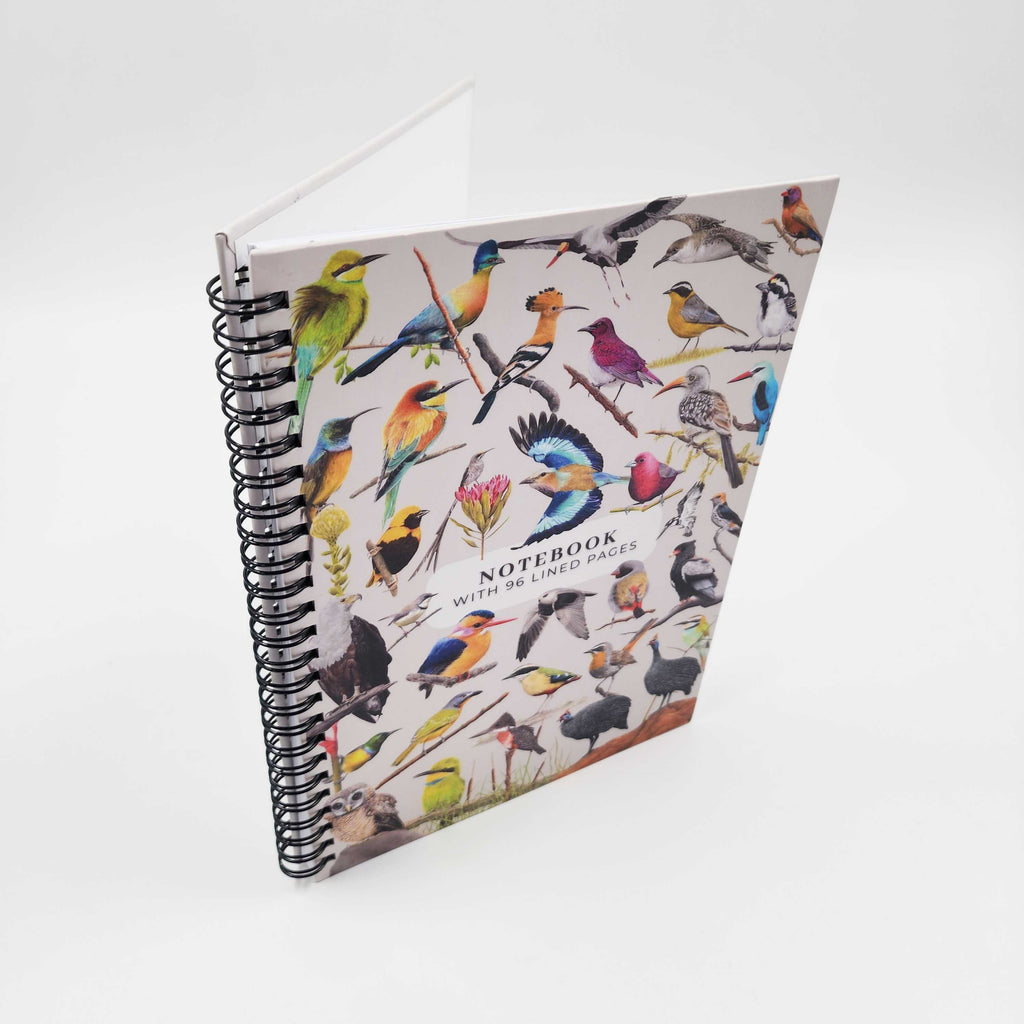 Matthew Bell Wildlife Art birds of South Africa stationery notepad with lined pages, the perfect gift