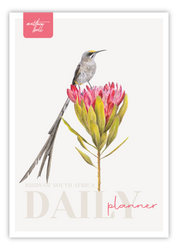 Birds of South Africa Daily planner by South African wildlife artist Matthew Bell - Cape Sugarbird