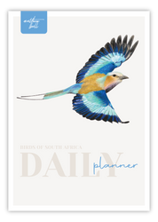 Birds of South Africa Daily planner by South African wildlife artist Matthew Bell - Lilac Breasted Roller
