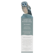 African Wood Owl Wooden Bookmark