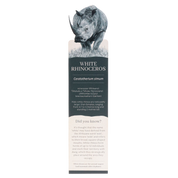 African White Rhino Wooden Bookmark