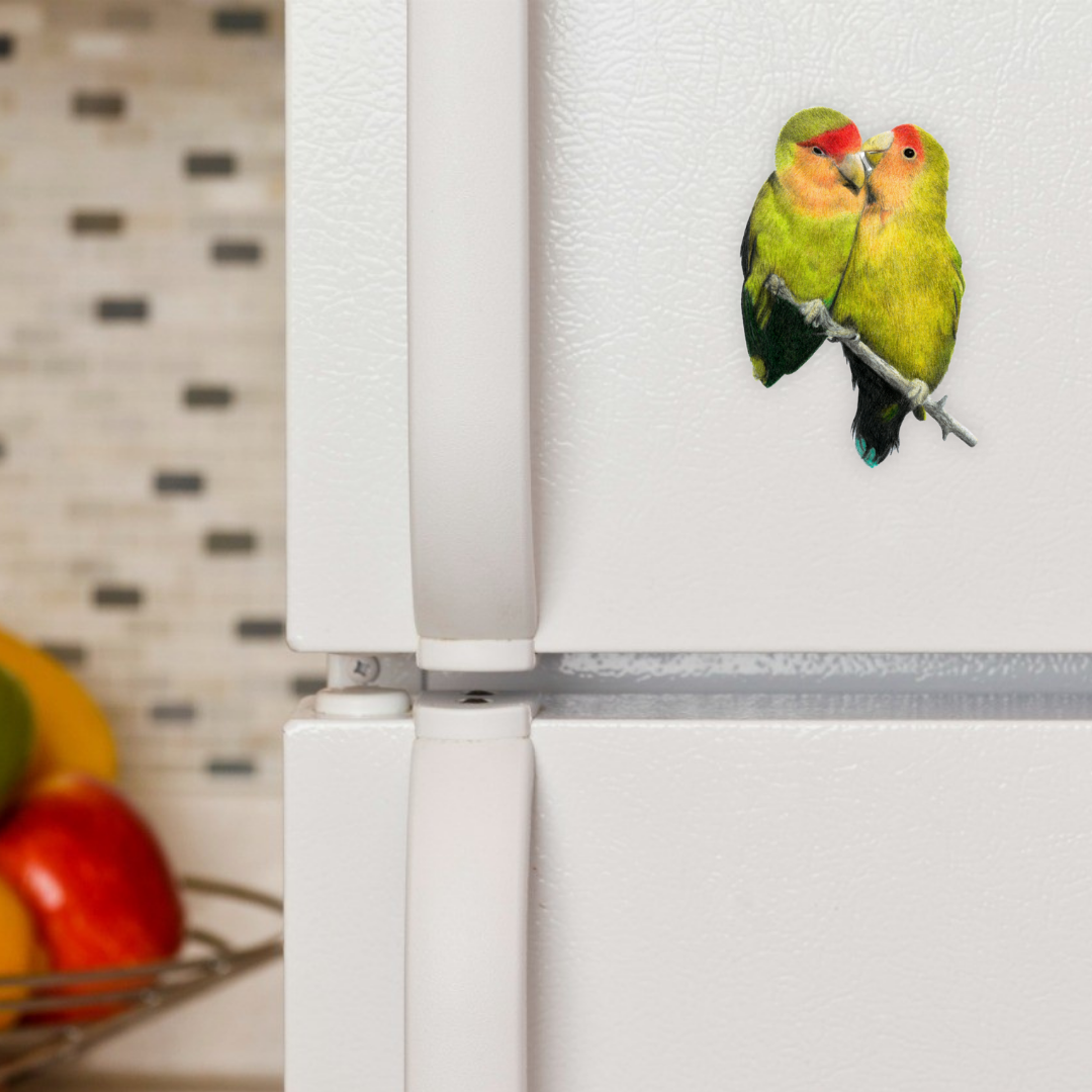 Rosy Faced Lovebirds Magnet - RFL