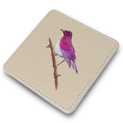 Violet Backed Starling Leather Coaster