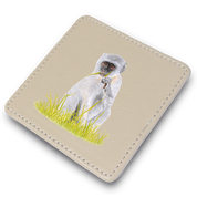 Vervet Monkey Leather Coaster