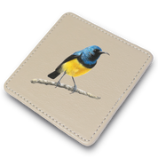 Variable Sunbird Leather Coaster