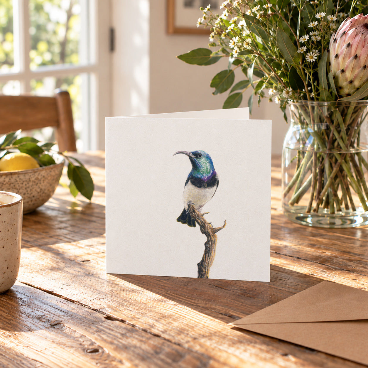 White Bellied Sunbird Greeting Card - WBS