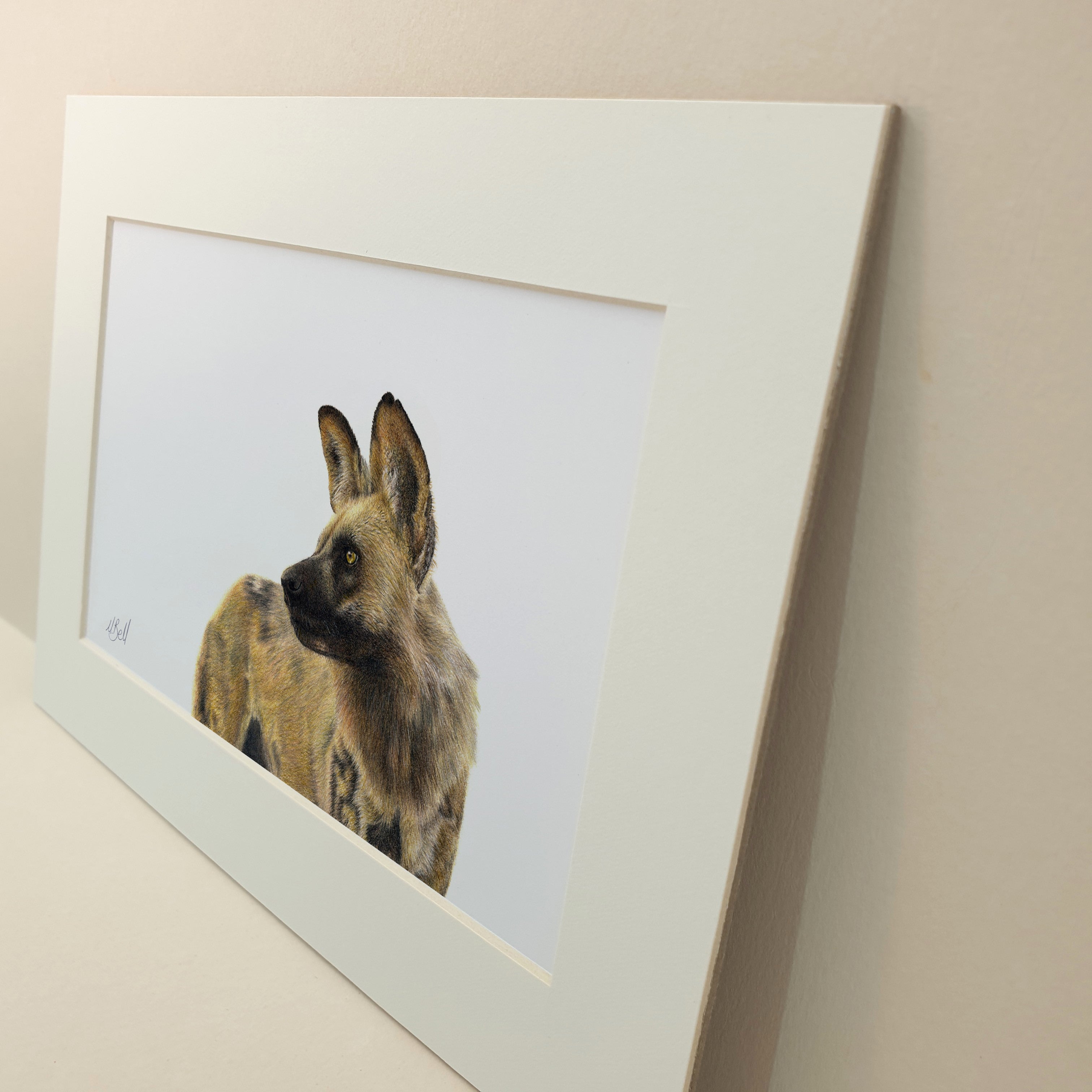 African Wild Dog portrait artwork