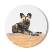 African Wild Dog Wooden Coaster - WD5