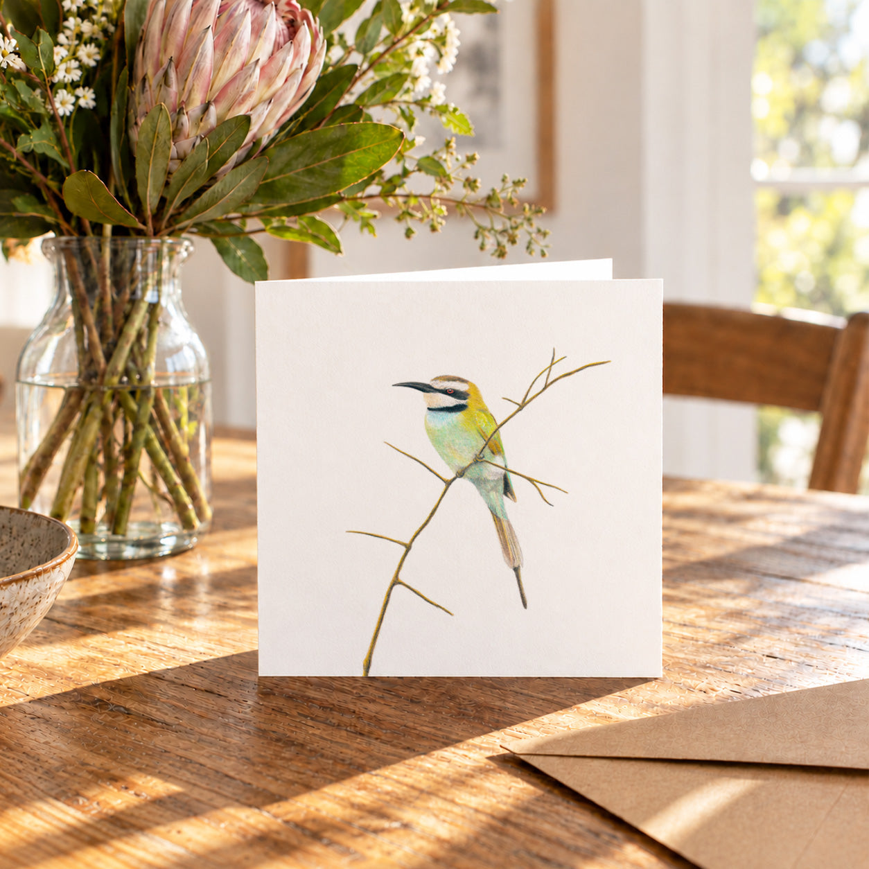 White Throated Bee Eater Greeting Card - WTBE