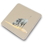 Warthog Leather Coaster