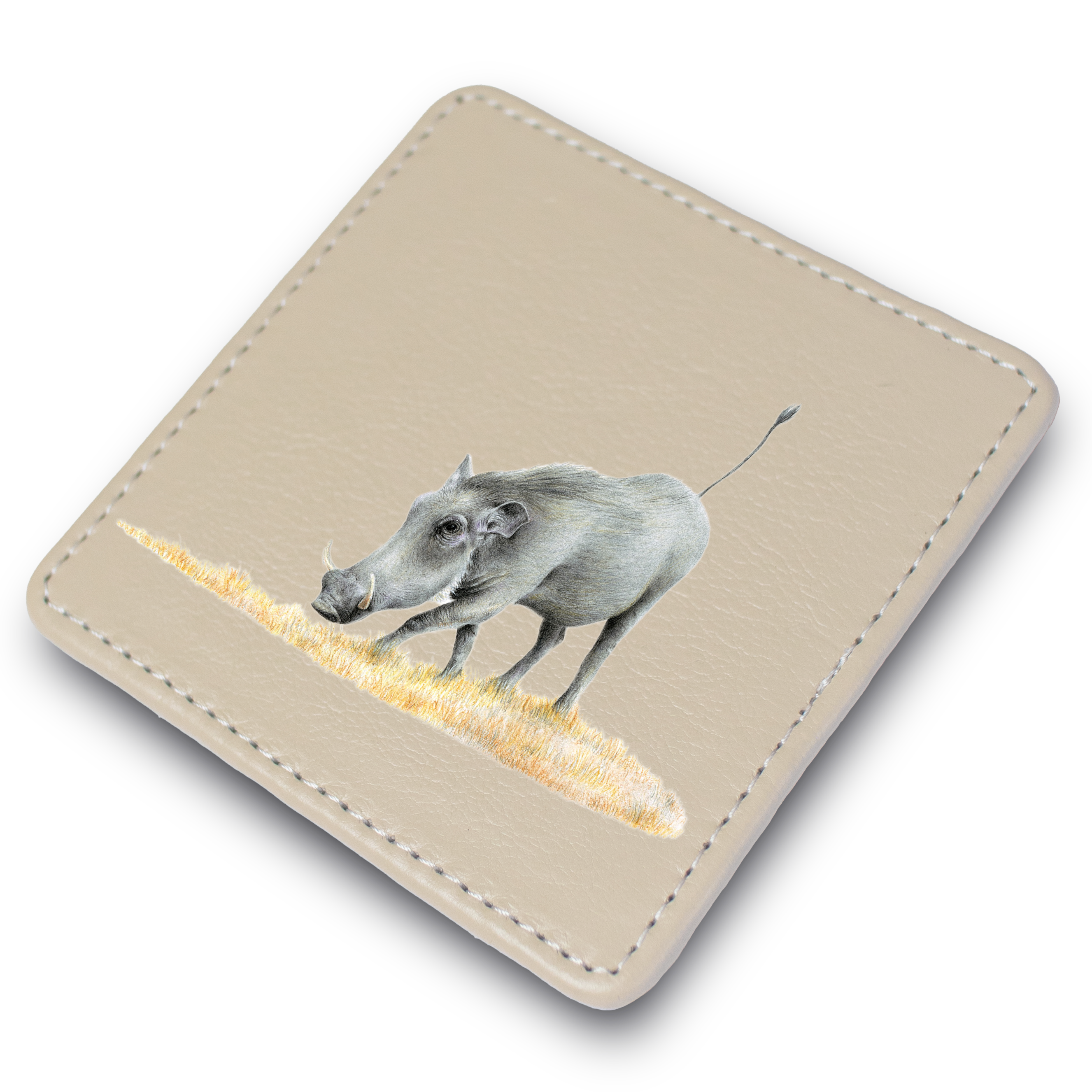 Warthog Leather Coaster