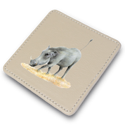 Warthog Leather Coaster
