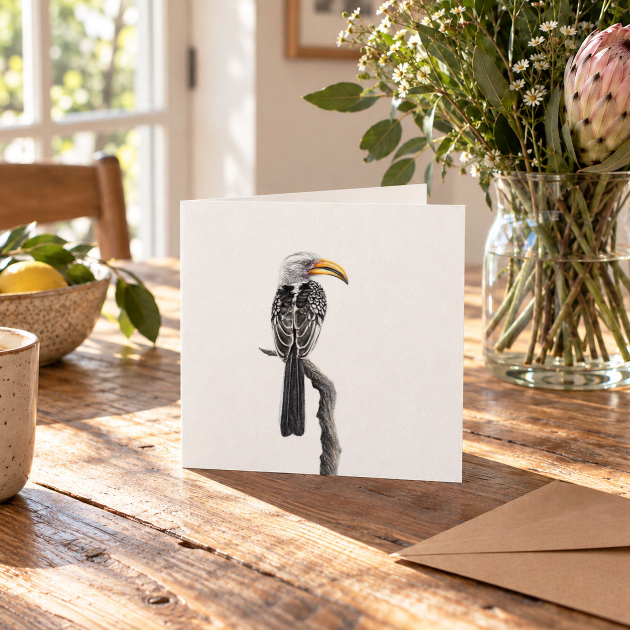 Yellow Billed Hornbill Greeting Card - YBH