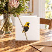 Yellow Crowned Bishop Greeting Card - YCB