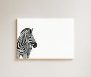 Zebra Portrait drawing on canvas by South African wildlife artist Matthew Bell