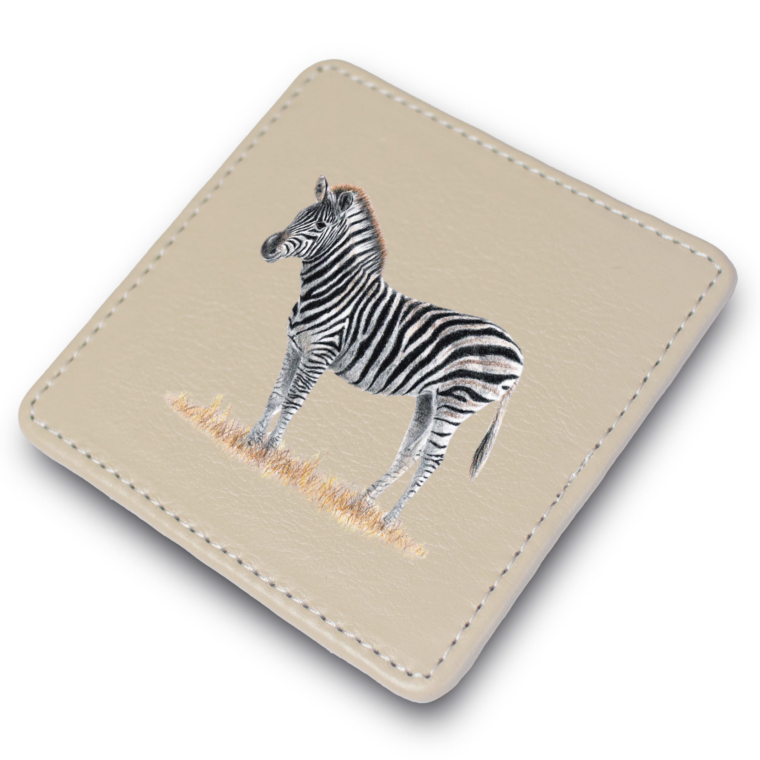 Zebra Leather Coaster