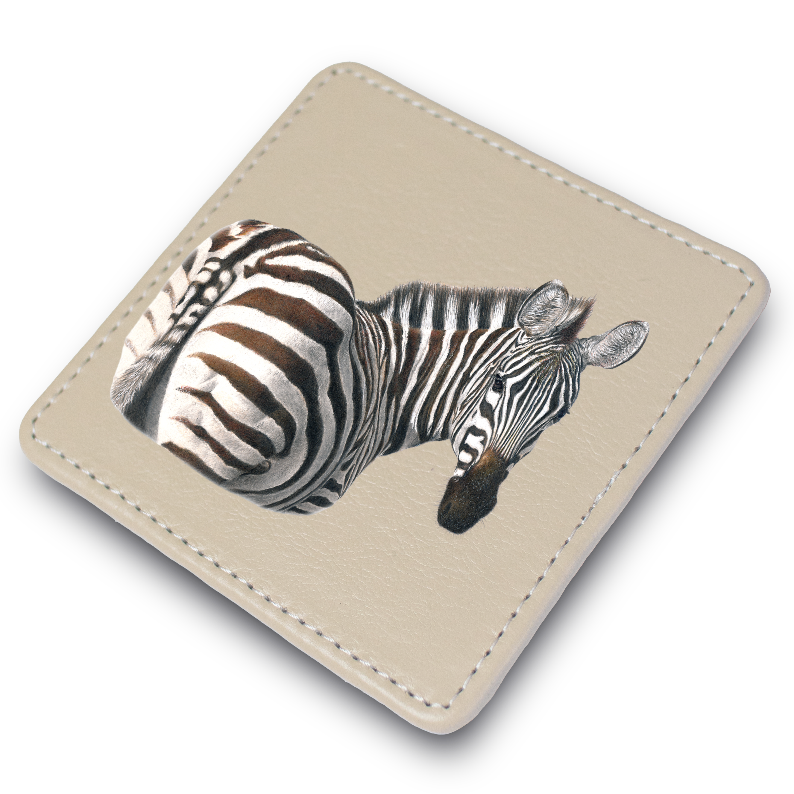 Zebra Leather Coaster