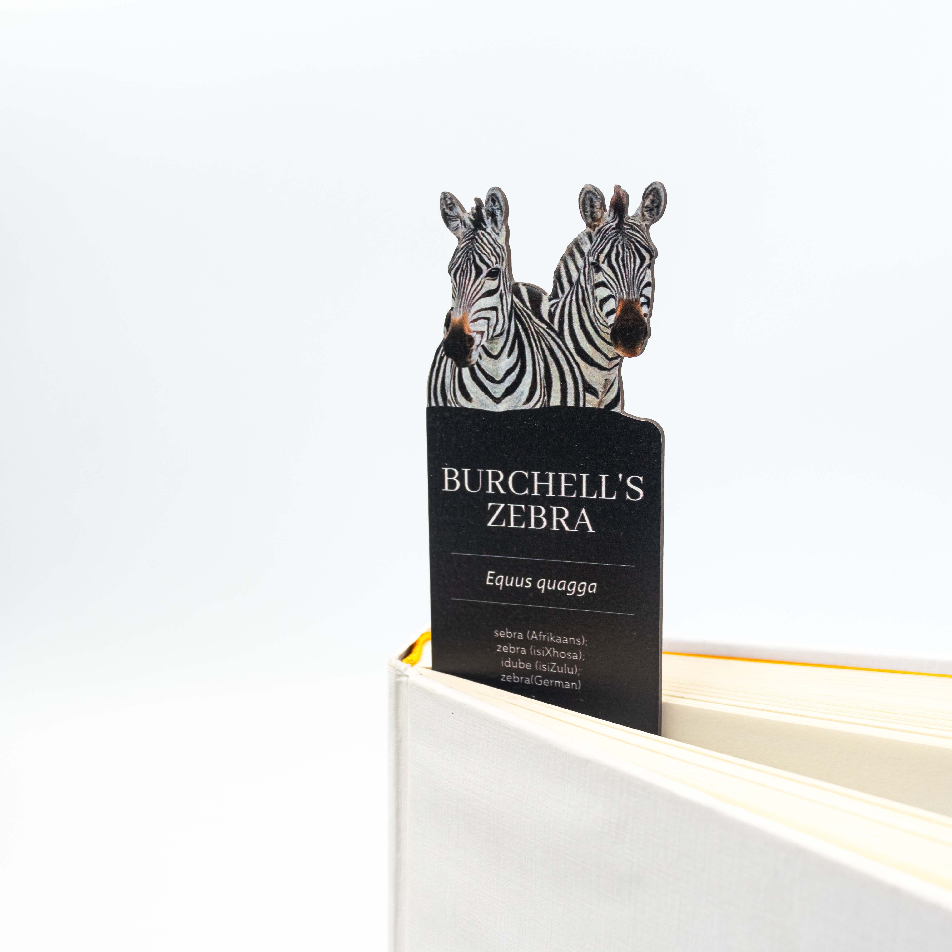 Zebras Wooden Bookmark