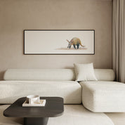 Framed aardvark canvas print featuring Matthew Bell’s detailed wildlife artwork, ideal for a safari-inspired interior.