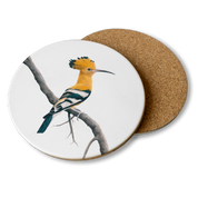 Wooden coasters with artwork of the African Hoopoe by wildlife artist Matthew Bell