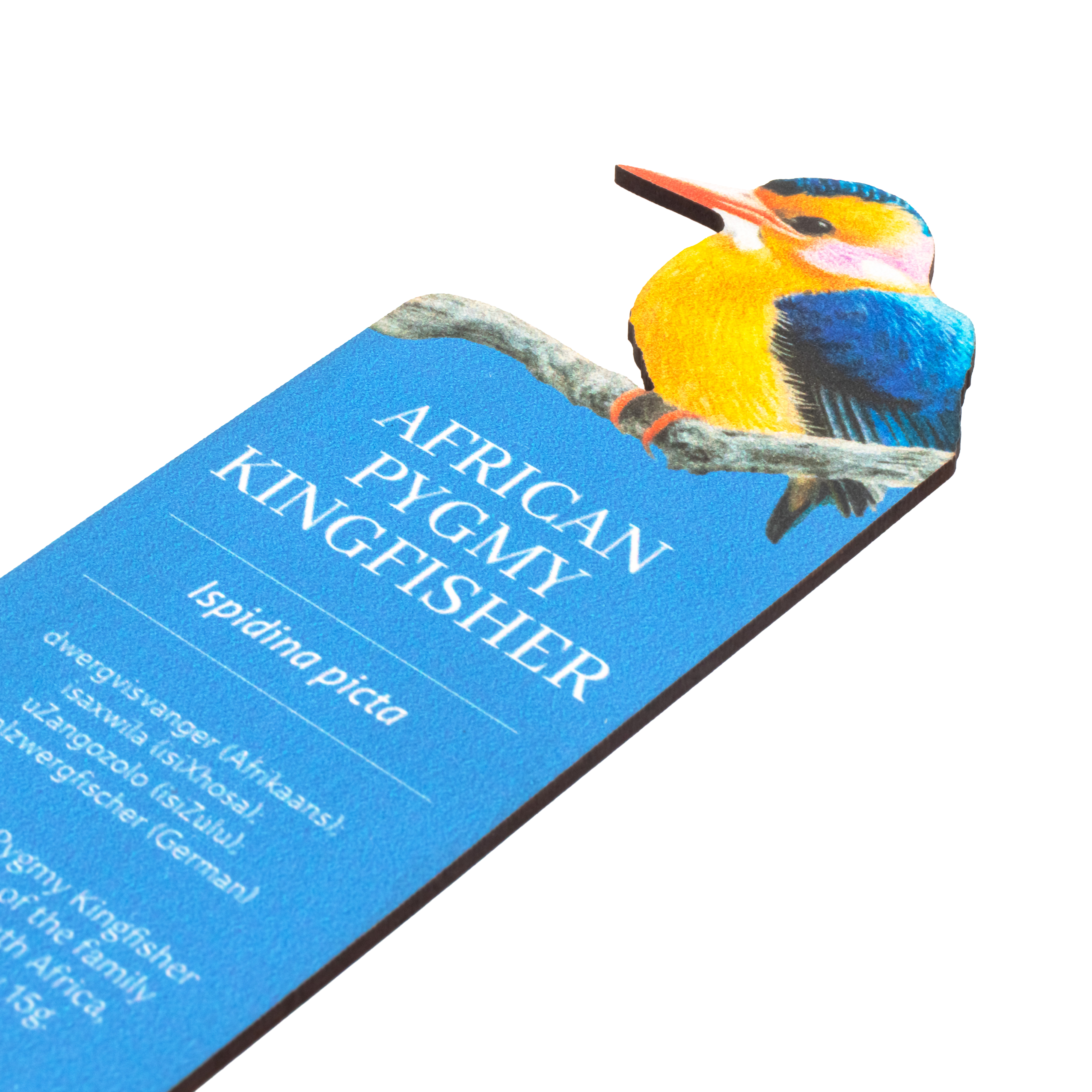 African Pygmy Kingfisher Wooden Bookmark