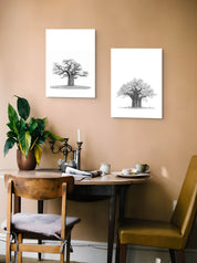 Set of 2 Baobab Trees on Canvas