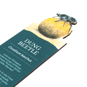 Dung Beetle Wooden Bookmark