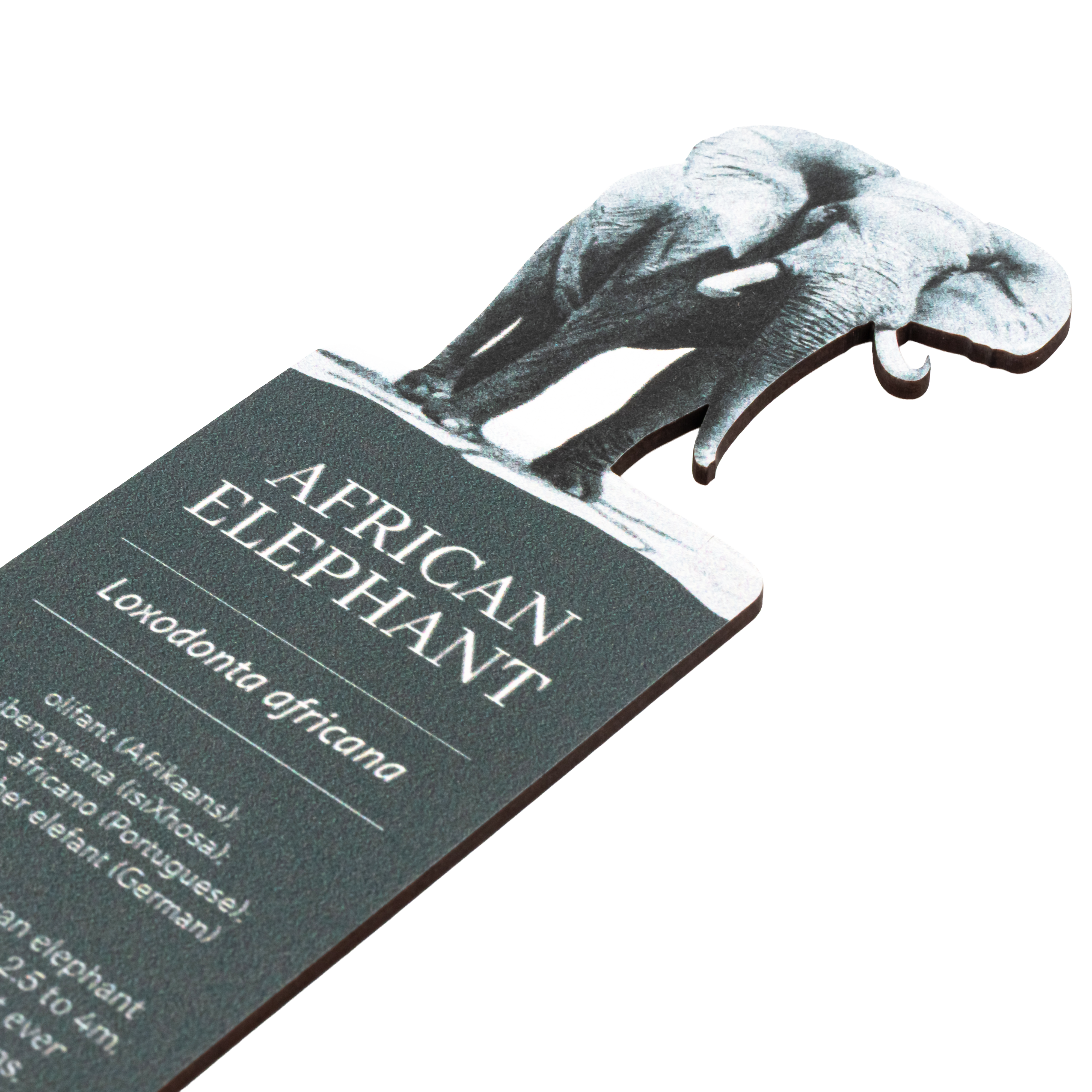 African Elephant Wooden Bookmark