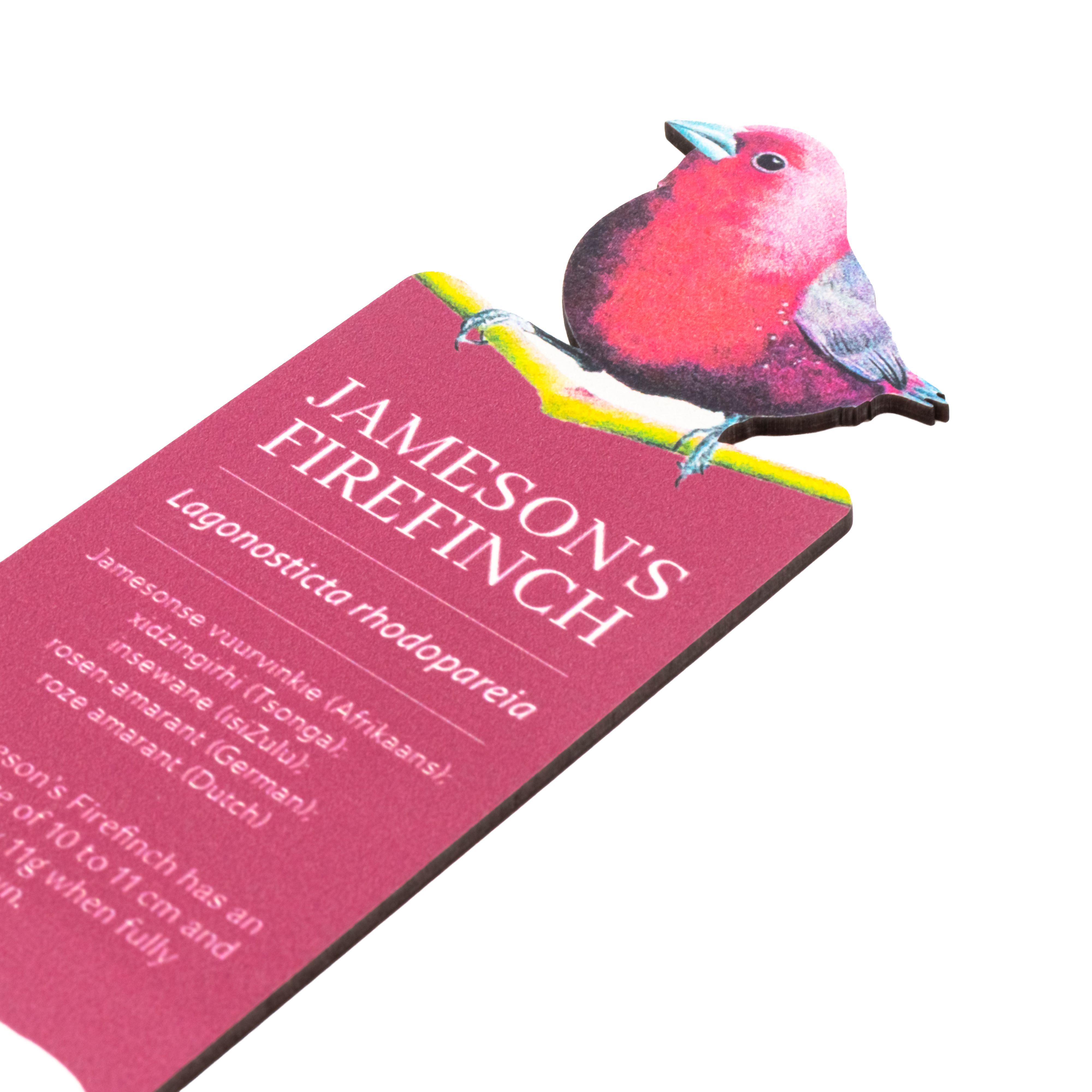 Jameson's Firefinch Wooden Bookmark
