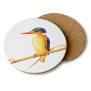 Malachite Kingfisher Wooden Coaster - MKF1