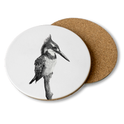 Pied Kingfisher Wooden Coaster - PK2