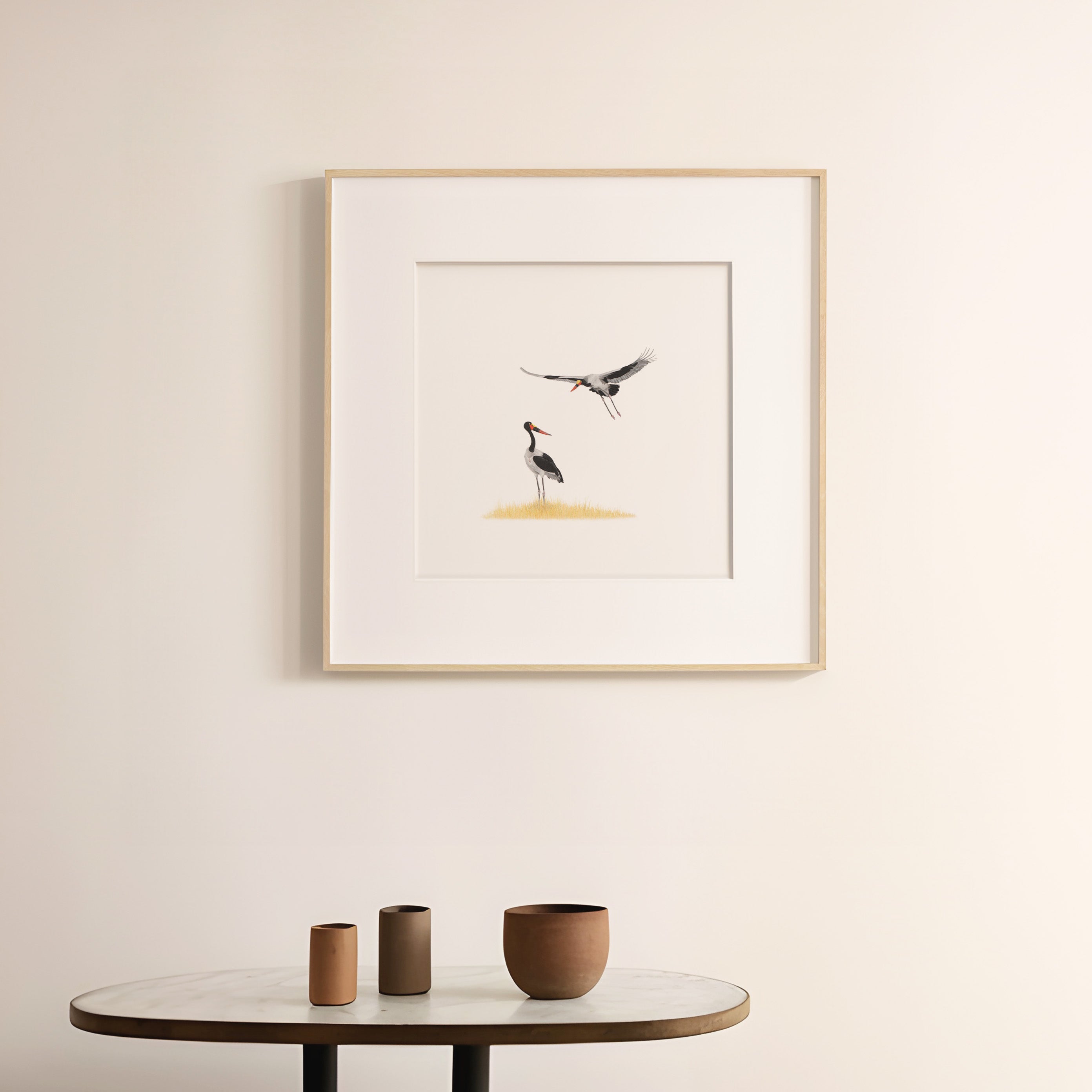 Saddle Billed Storks Pair - The Original