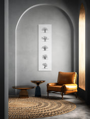 5 Baobab Trees on Canvas - Vertical