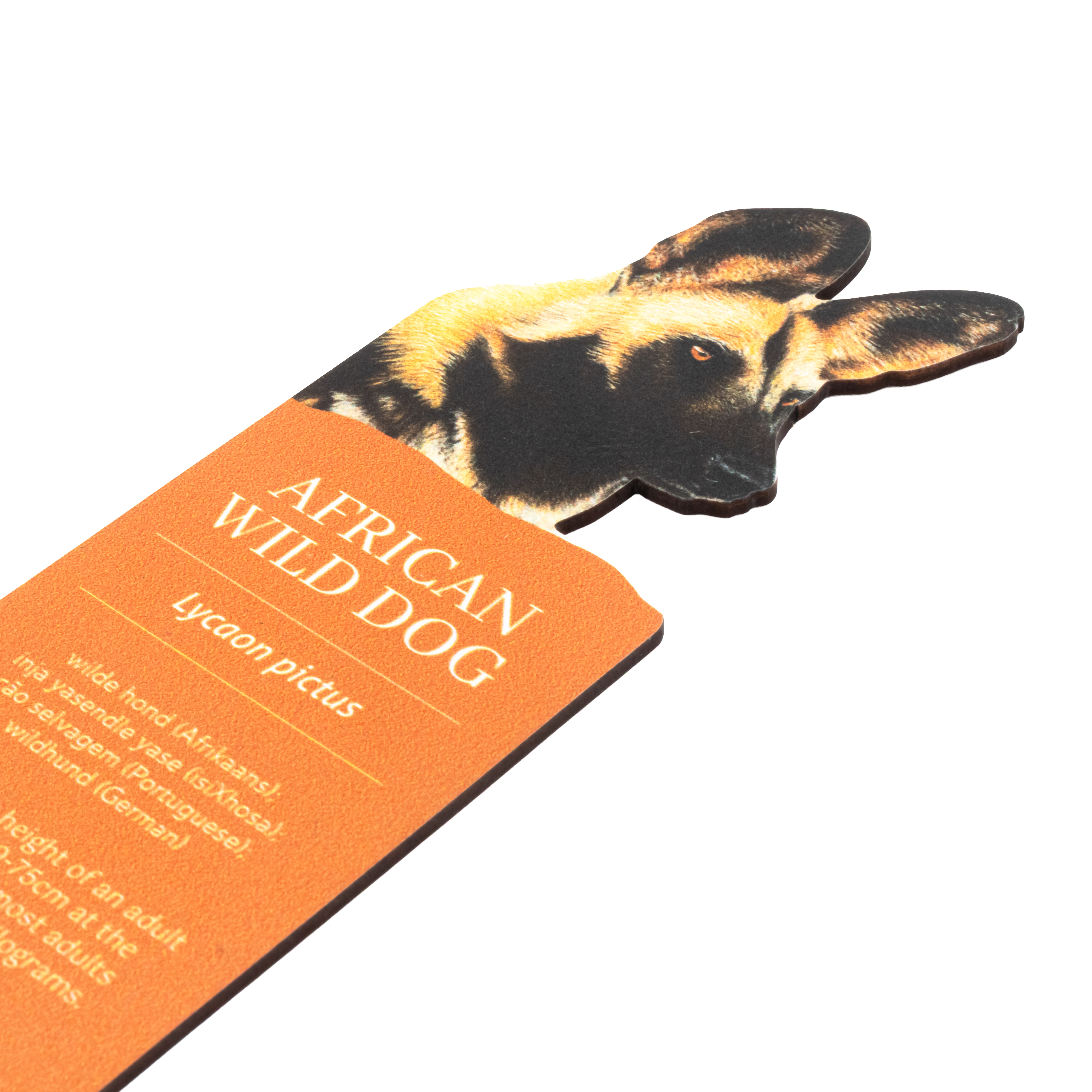 African Wild Dog Wooden Bookmark