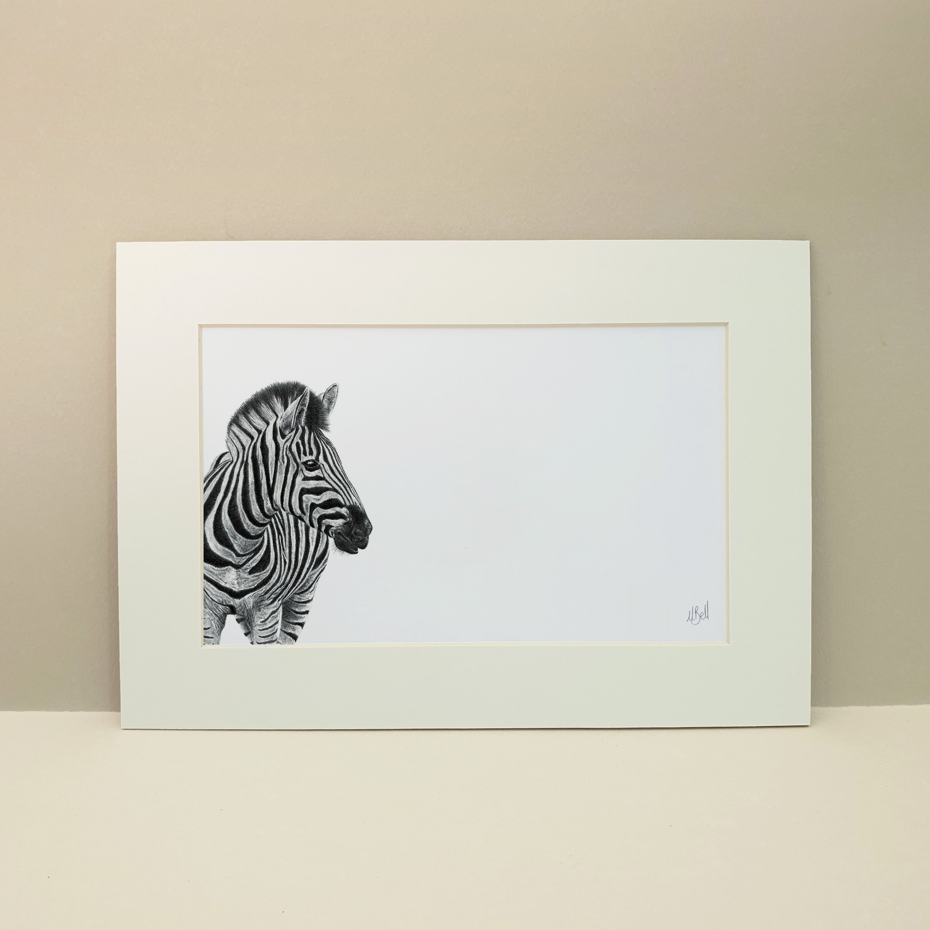 Zebra portrait artwork